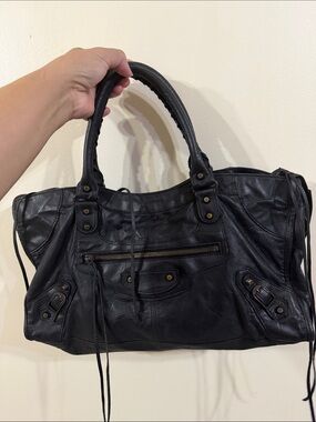 Balenciaga part time Leather Satchel Handbag